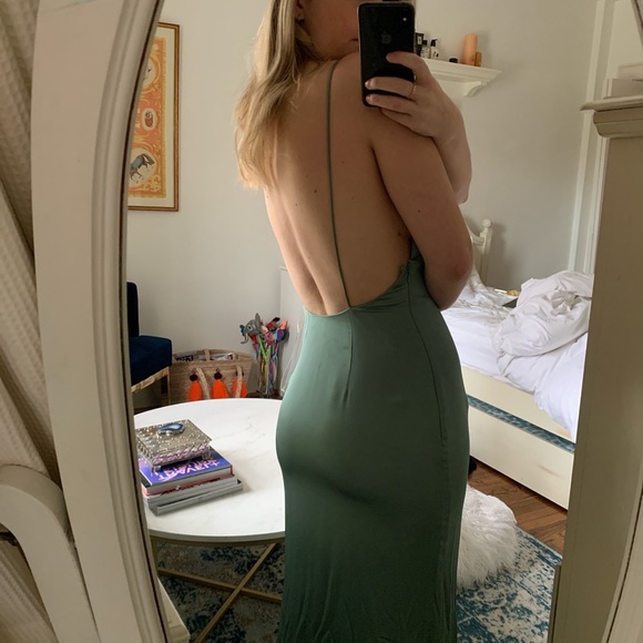 Custom sage green fame and partners prom dress - Picture 5 of 5